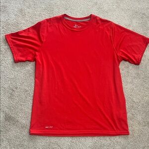 Nike Red Short Sleeve Dri-FIT Athletic Tee